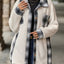 Plaid Contrast Dropped Shoulder Coat