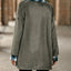 Plaid Contrast Dropped Shoulder Coat