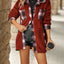 Plaid Contrast Dropped Shoulder Coat