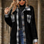 Plaid Contrast Dropped Shoulder Coat