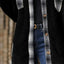 Plaid Contrast Dropped Shoulder Coat