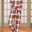 Plaid Round Neck Top and Pants Set - Korvel
