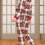 Plaid Round Neck Top and Pants Set - Korvel