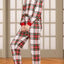 Plaid Round Neck Top and Pants Set - Korvel