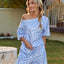 Plaid Round Neck Top and Shorts Lounge Set - Korvel