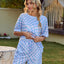 Plaid Round Neck Top and Shorts Lounge Set - Korvel