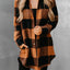 Plaid Snap Down Long Sleeve Jacket - Korvel