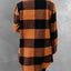 Plaid Snap Down Long Sleeve Jacket - Korvel