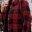 Plaid Snap Down Long Sleeve Jacket - Korvel