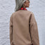 Plaid Trim Long Sleeve Jacket