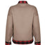 Plaid Trim Long Sleeve Jacket