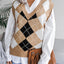 Plaid V-Neck Sweater Vest - Korvel