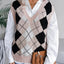 Plaid V-Neck Sweater Vest - Korvel