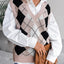 Plaid V-Neck Sweater Vest - Korvel