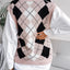 Plaid V-Neck Sweater Vest - Korvel