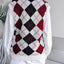 Plaid V-Neck Sweater Vest - Korvel
