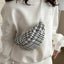 Sac bandoulière à large bandoulière à carreaux