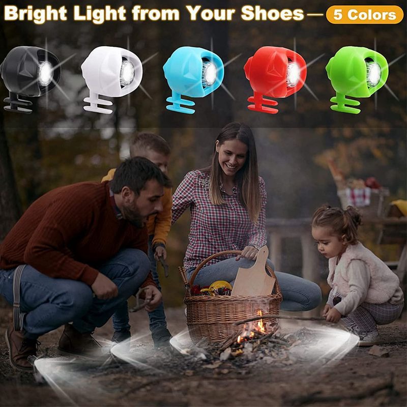 Plastic Rechargeable Headlights for Croc Hole Shoe Light Camping Footstep Shoe Light - Korvel