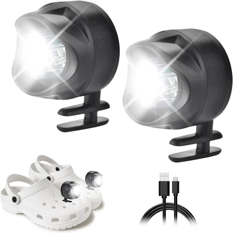 Plastic Rechargeable Headlights for Croc Hole Shoe Light Camping Footstep Shoe Light - Korvel