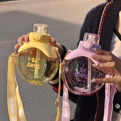 Bouteille d'eau portable sans BPA avec bouchon à rebond