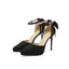 Platform Pointed Toe Ankle Strap Stiletto Pumps - Korvel