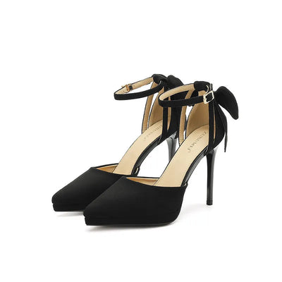 Platform Pointed Toe Ankle Strap Stiletto Pumps - Korvel