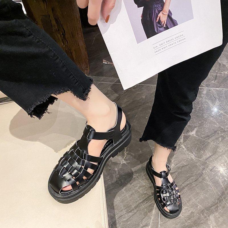 Sandales à plateforme pour femmes avec boucle - Chaussures d'été élégantes