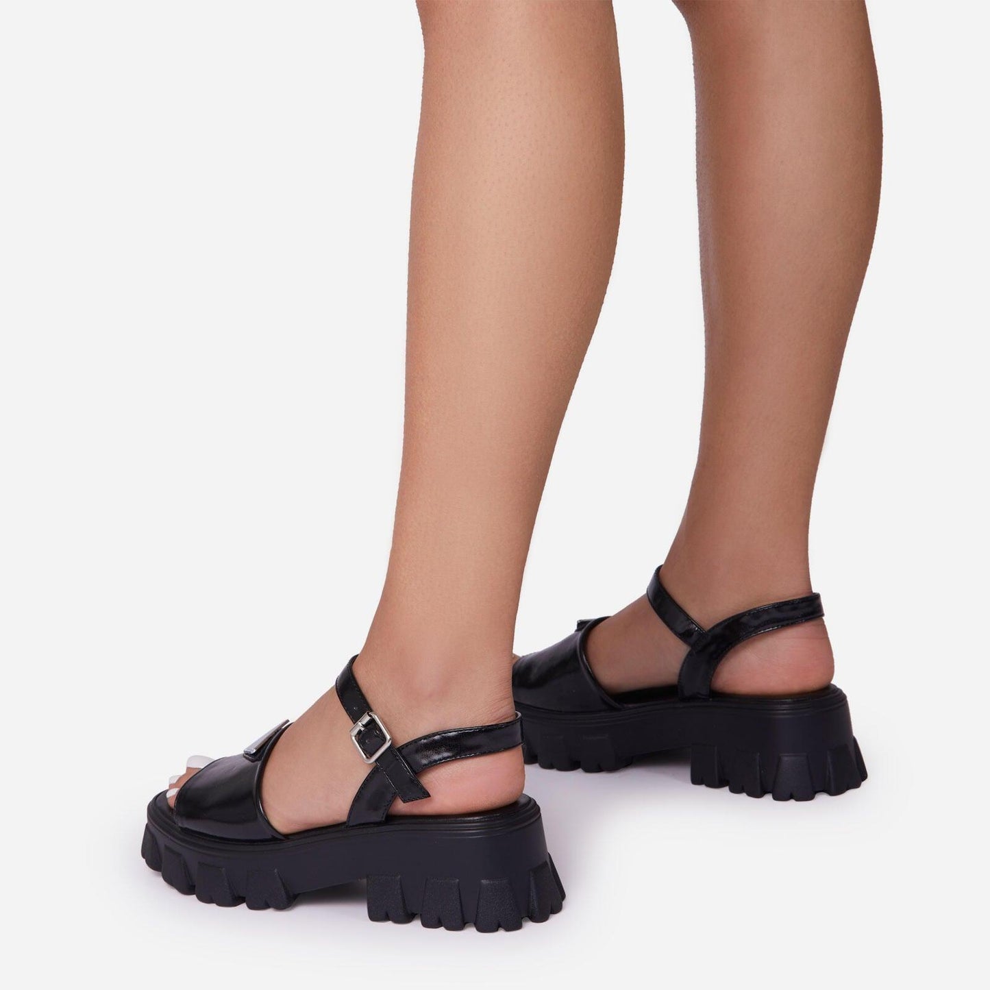 Sandales à plateforme pour femmes avec boucle - Chaussures d'été élégantes