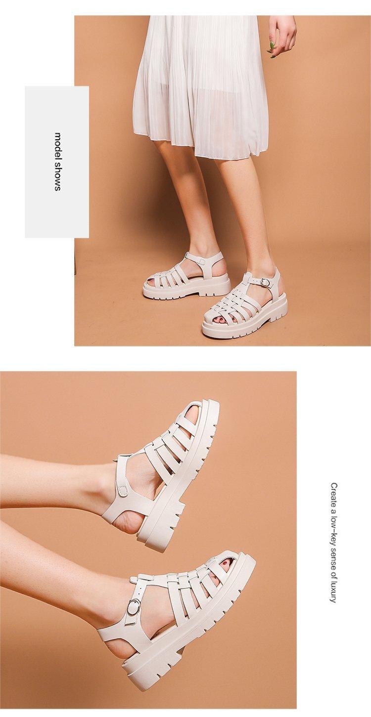 Sandales à plateforme pour femmes avec boucle - Chaussures d'été élégantes