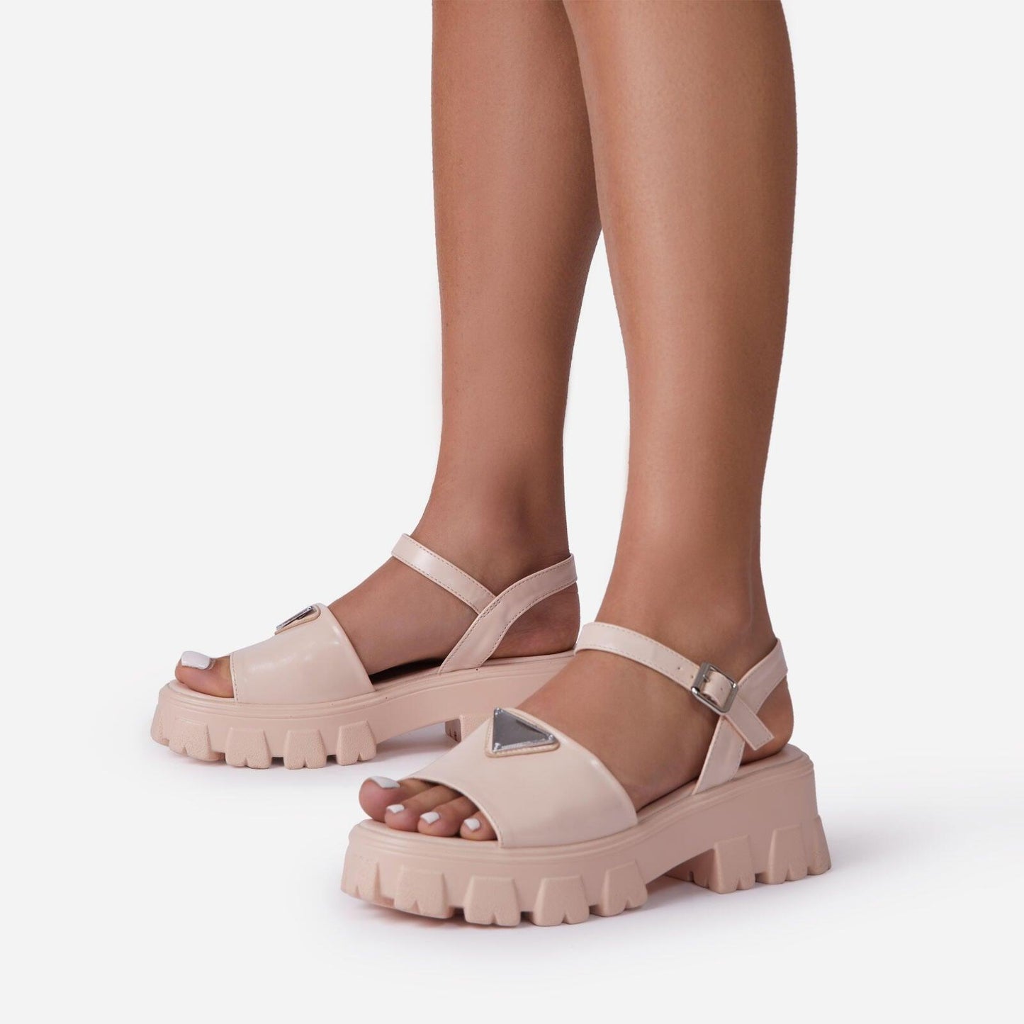 Sandales à plateforme pour femmes avec boucle - Chaussures d'été élégantes