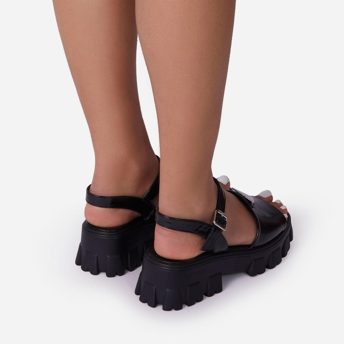 Sandales à plateforme pour femmes avec boucle - Chaussures d'été élégantes