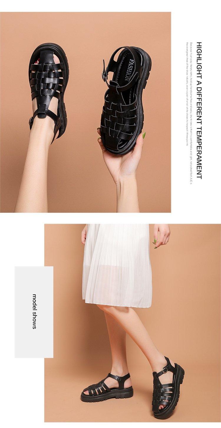Sandales à plateforme pour femmes avec boucle - Chaussures d'été élégantes
