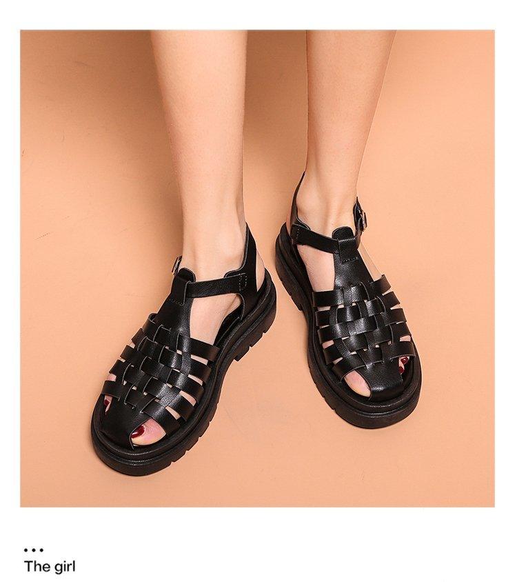 Sandales à plateforme pour femmes avec boucle - Chaussures d'été élégantes