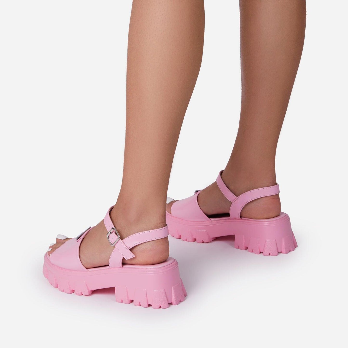 Sandales à plateforme pour femmes avec boucle - Chaussures d'été élégantes