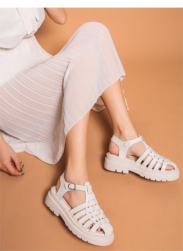 Sandales à plateforme pour femmes avec boucle - Chaussures d'été élégantes