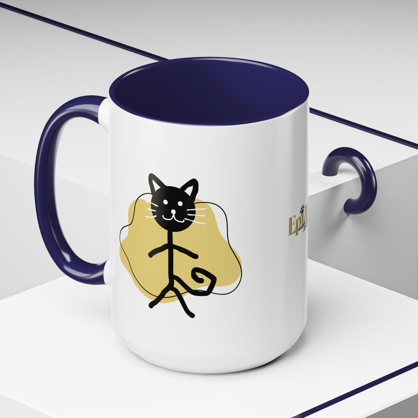 Taza de café con acento de gato juguetón - 11oz y 15oz