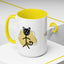 Taza de café con acento de gato juguetón - 11oz y 15oz