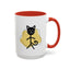 Taza de café con acento de gato juguetón - 11oz y 15oz