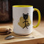 Taza de café con acento de gato juguetón - 11oz y 15oz