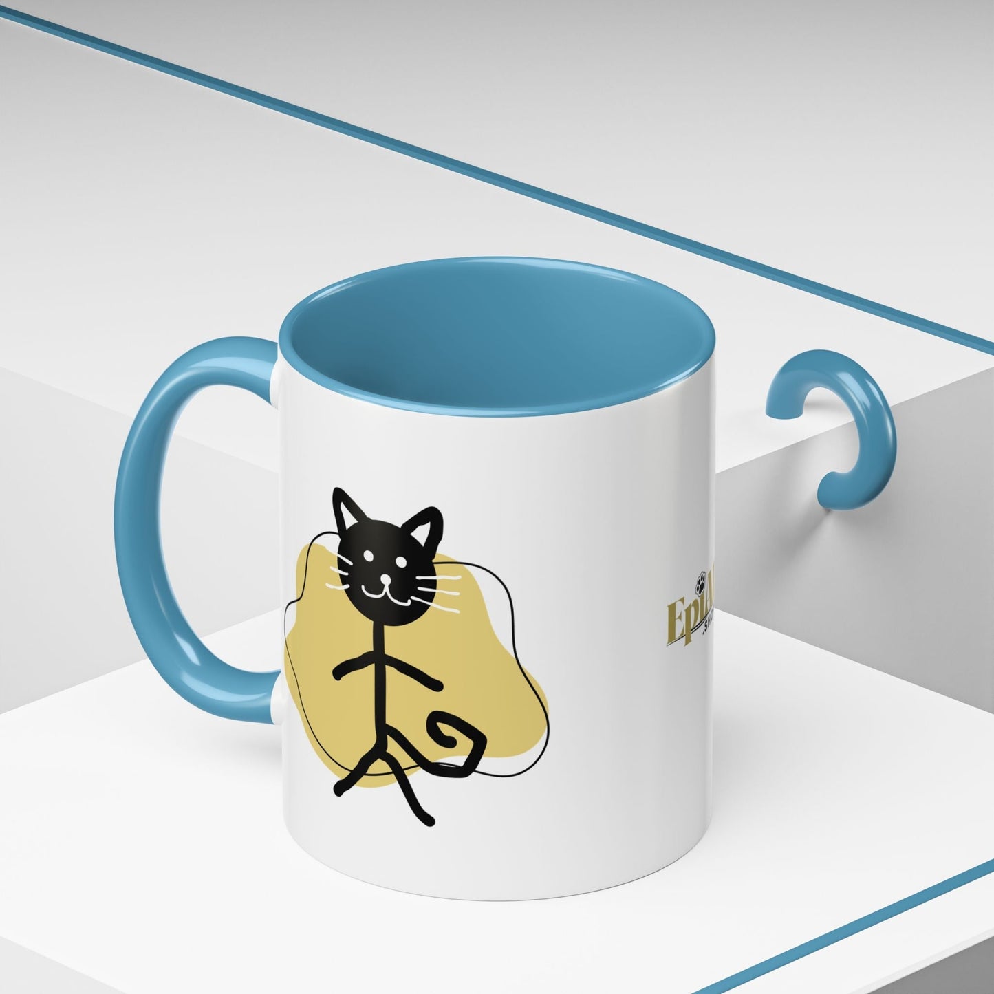 Taza de café con acento de gato juguetón - 11oz y 15oz