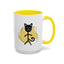 Taza de café con acento de gato juguetón - 11oz y 15oz