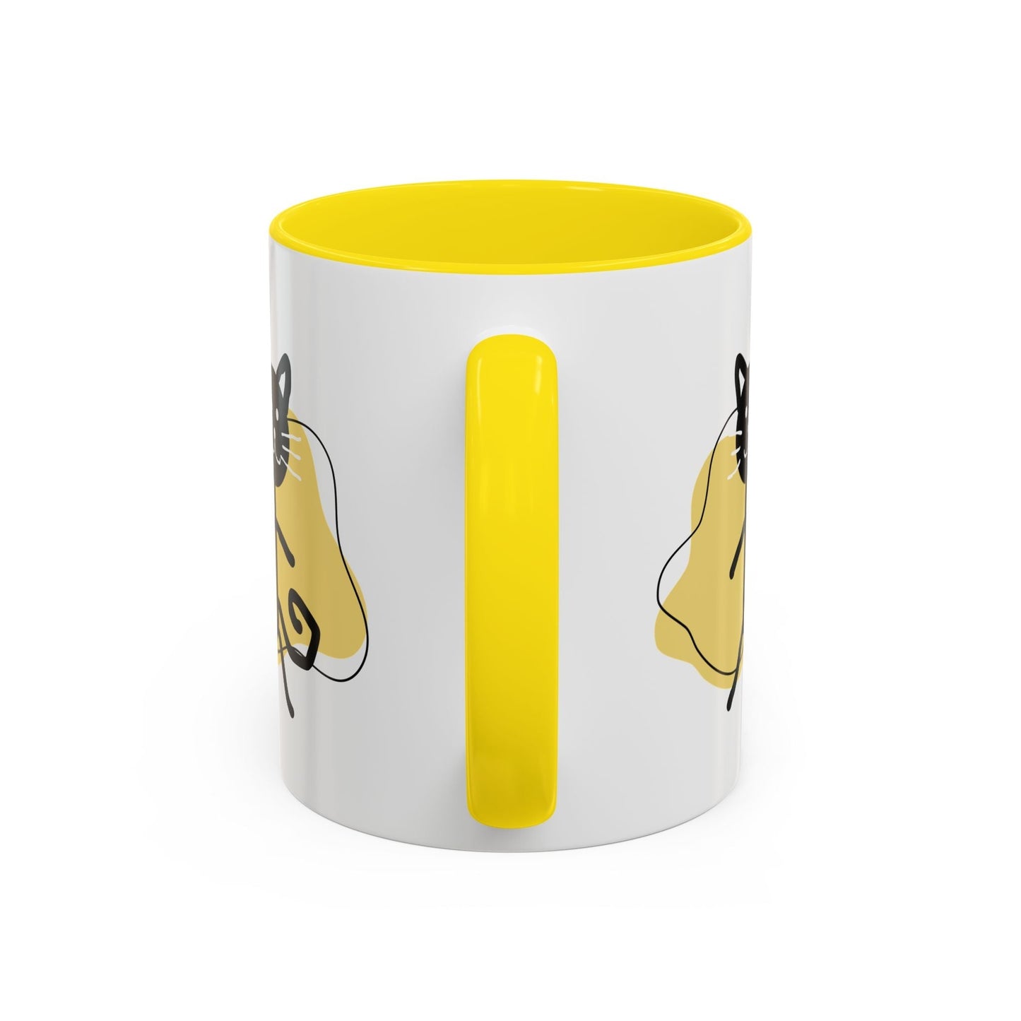 Taza de café con acento de gato juguetón - 11oz y 15oz