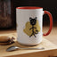 Taza de café con acento de gato juguetón - 11oz y 15oz