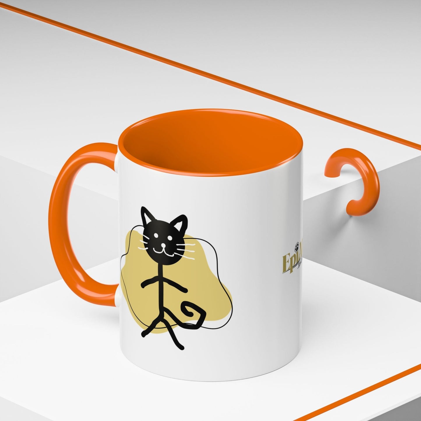 Taza de café con acento de gato juguetón - 11oz y 15oz