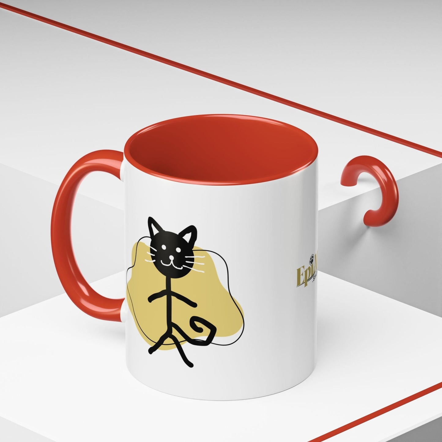 Taza de café con acento de gato juguetón - 11oz y 15oz