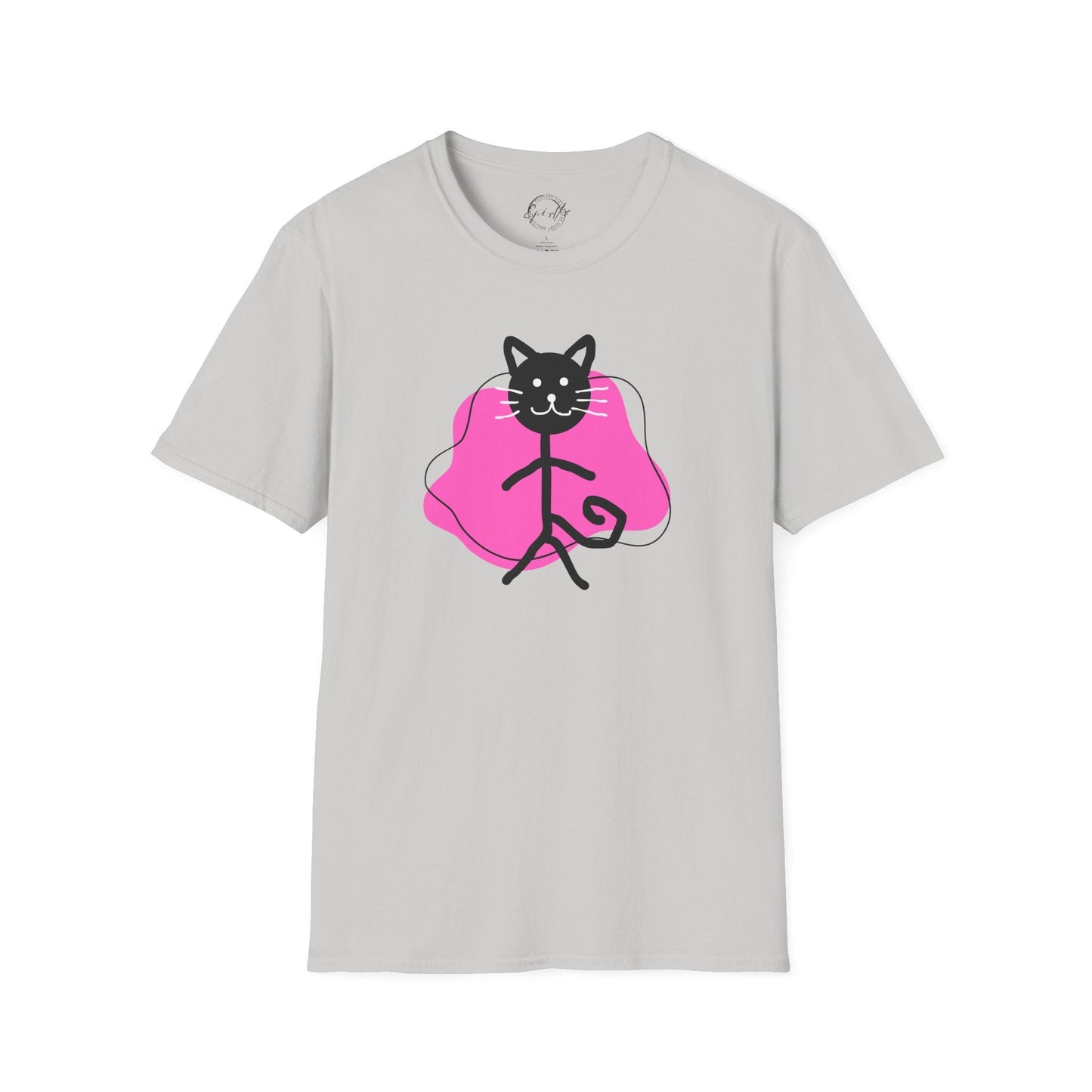 T-shirt graphique chat ludique – Tee unisexe Softstyle