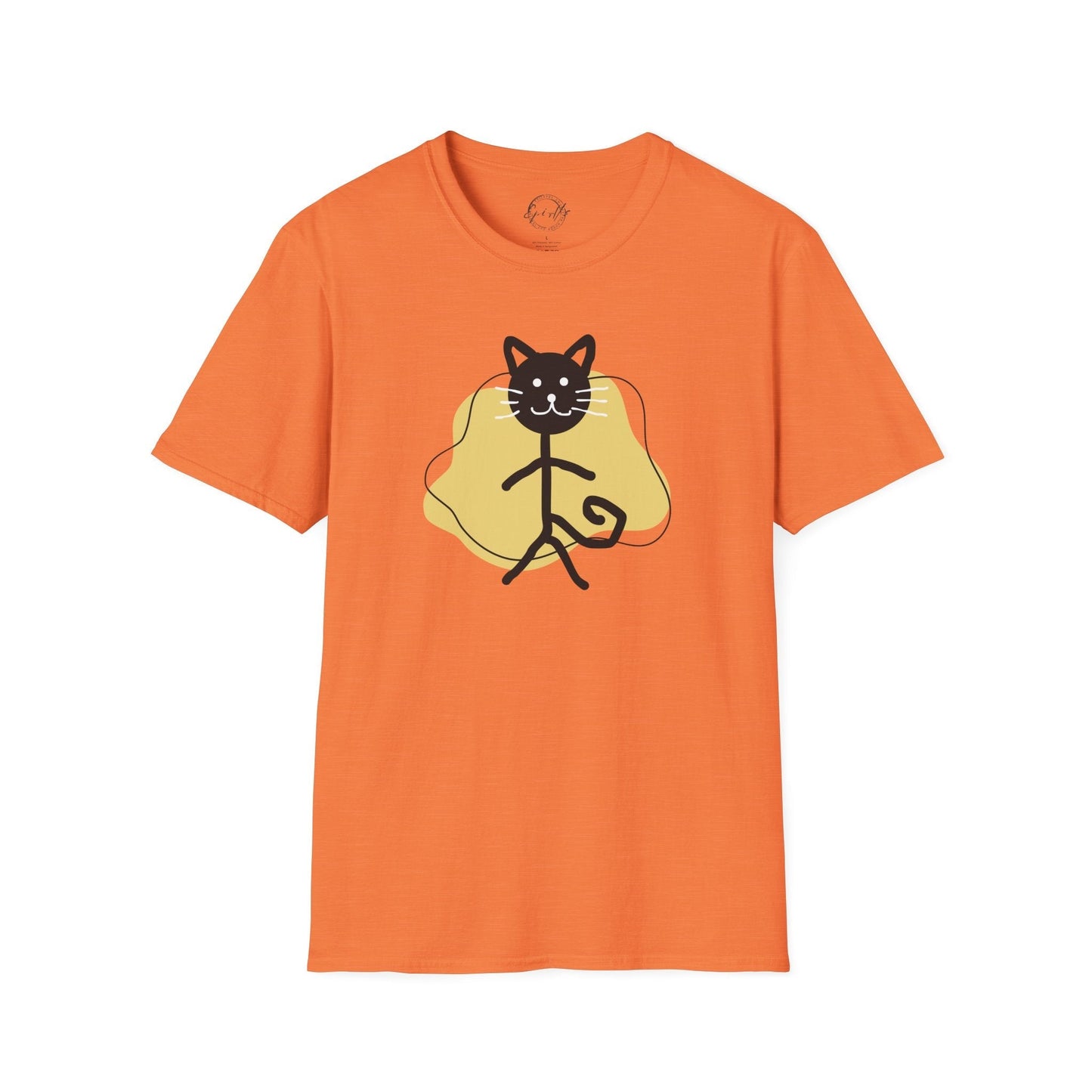 T-shirt graphique chat ludique – Tee unisexe Softstyle