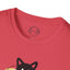 T-shirt graphique chat ludique – Tee unisexe Softstyle