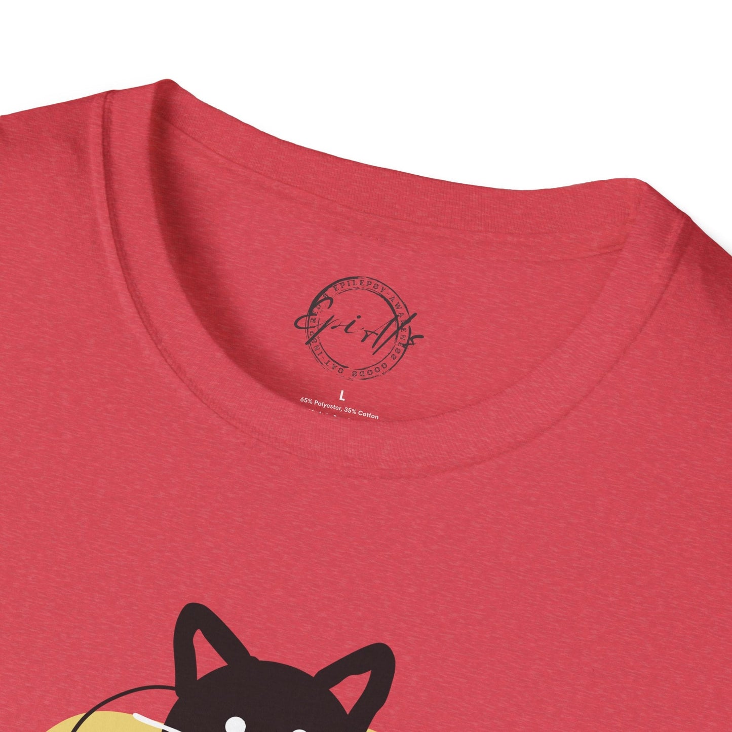 T-shirt graphique chat ludique – Tee unisexe Softstyle