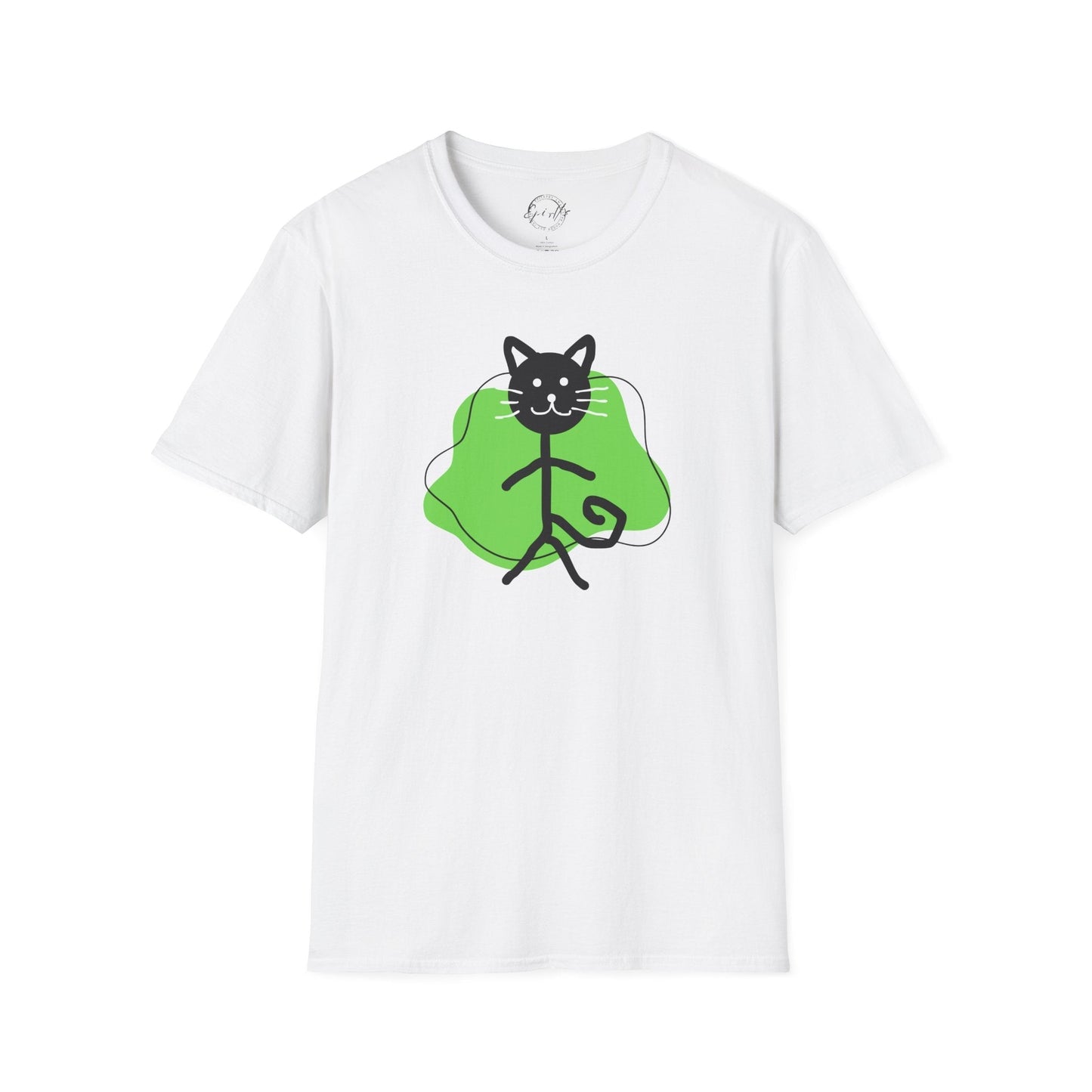 T-shirt graphique chat ludique – Tee unisexe Softstyle